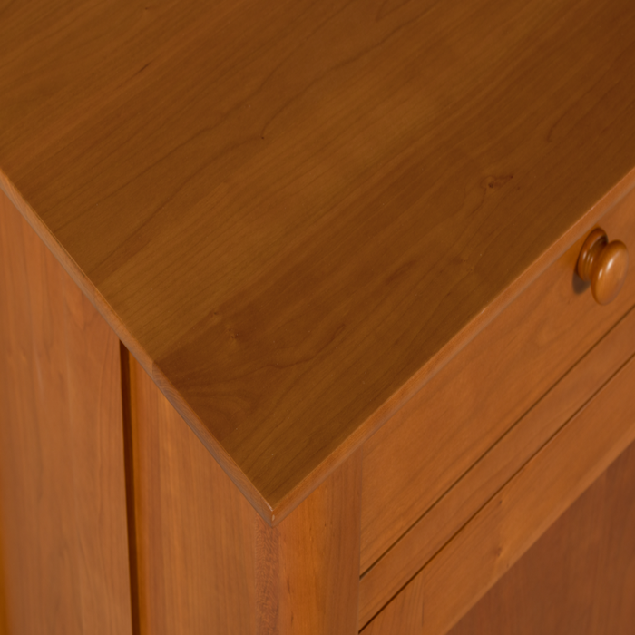 Heritage Cherry Solid Cherry Wood Nightstand with Cabinet Storage