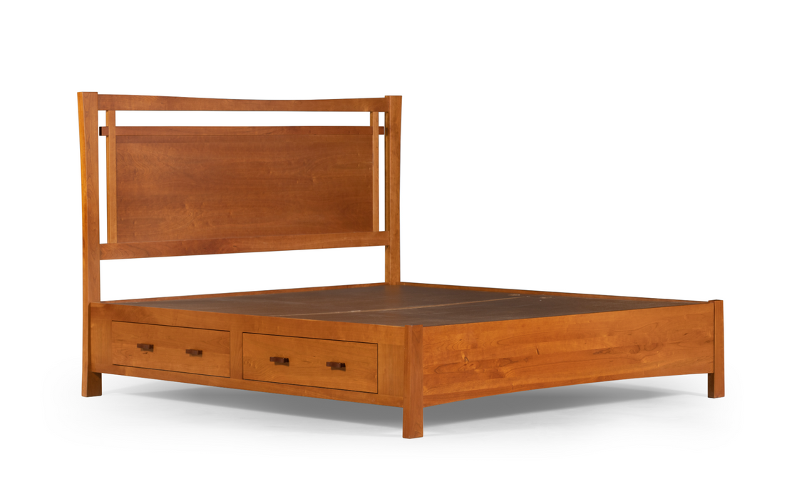 Heritage Cherry Solid Cherry Wood Storage Bed