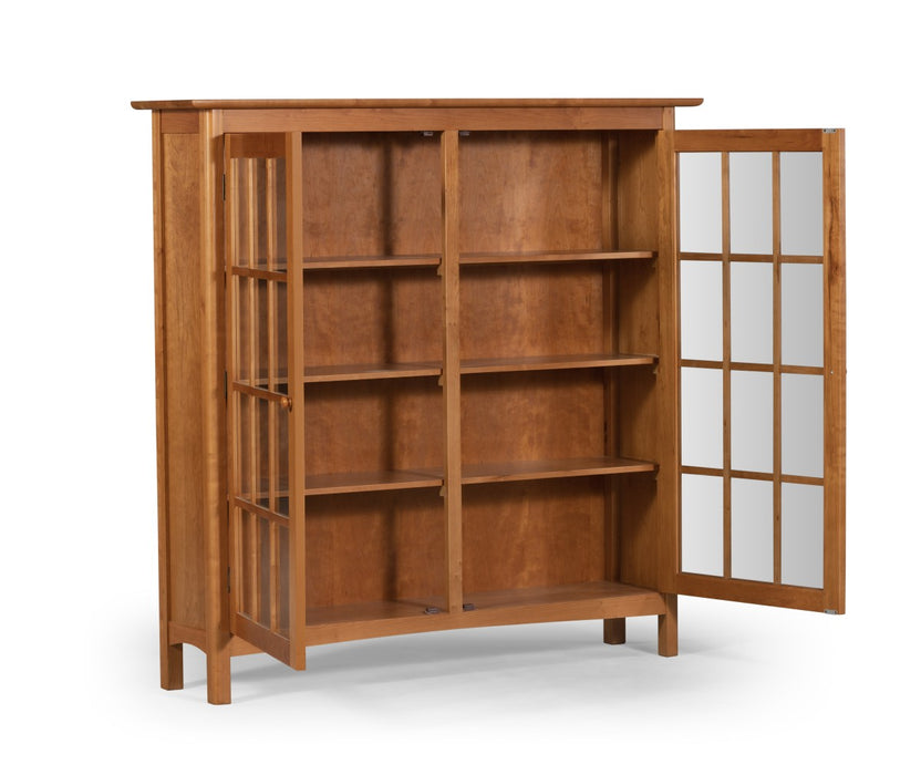 Heritage Cherry Solid Wood 2-Door Bookcase