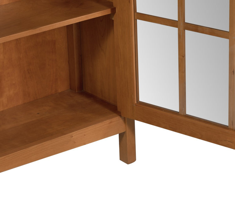 Heritage Cherry Solid Wood 2-Door Bookcase