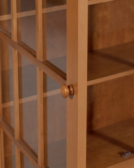 Heritage Cherry Solid Wood 2-Door Bookcase