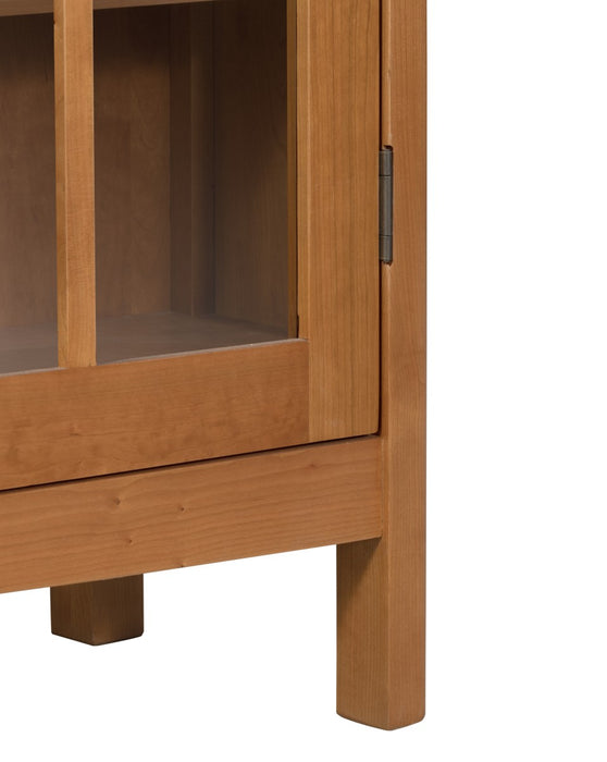 Heritage Cherry Solid Wood 2-Door Bookcase