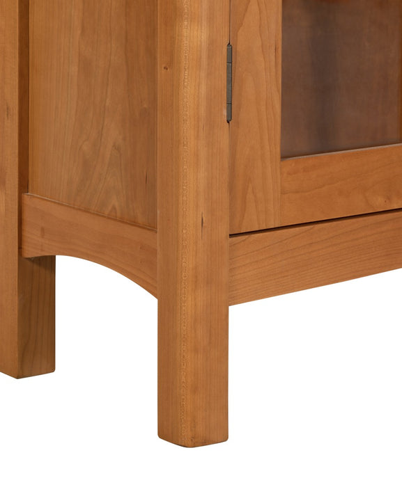 Heritage Cherry Solid Wood 2-Door Bookcase