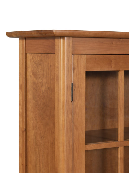 Heritage Cherry Solid Wood 2-Door Bookcase