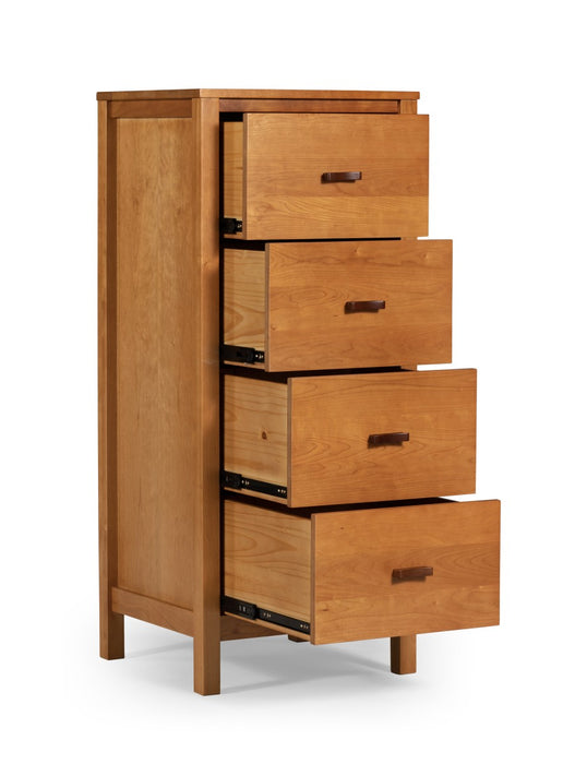 Heritage Cherry Solid Wood 4-Drawer Office File Cabinet