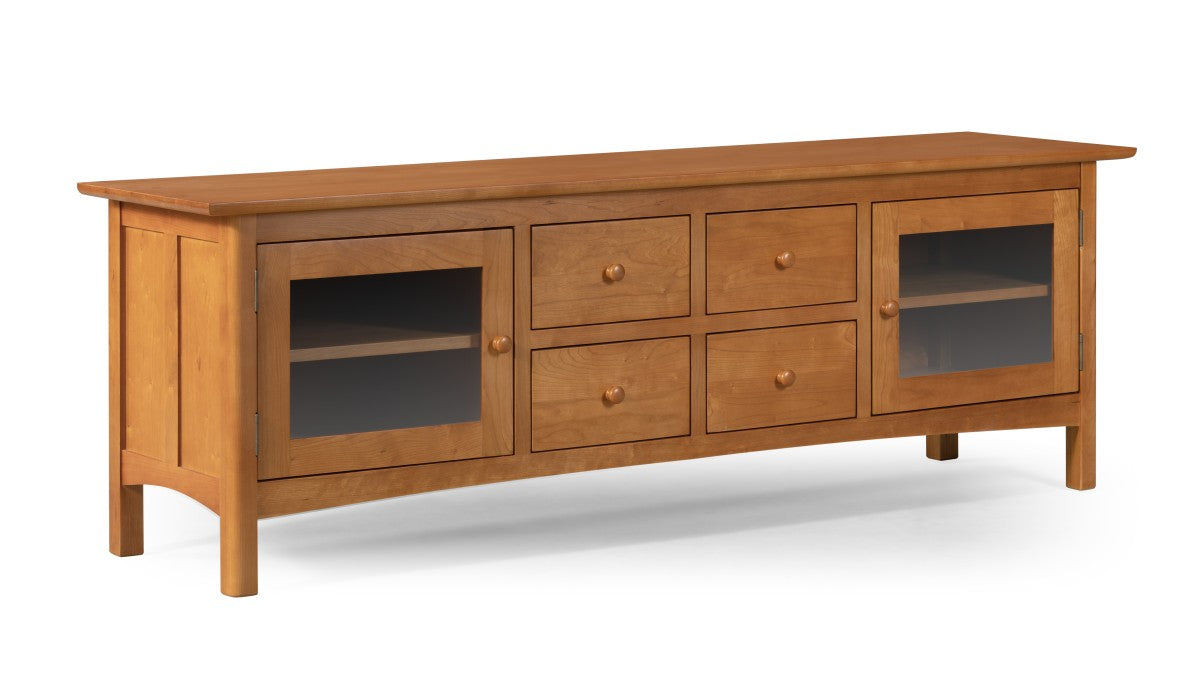 Heritage Cherry Solid Wood Media Console / Multi-Use Cabinet