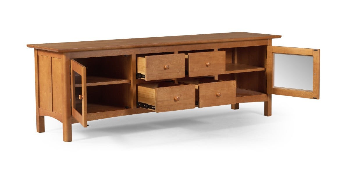 Heritage Cherry Solid Wood Media Console / Multi-Use Cabinet