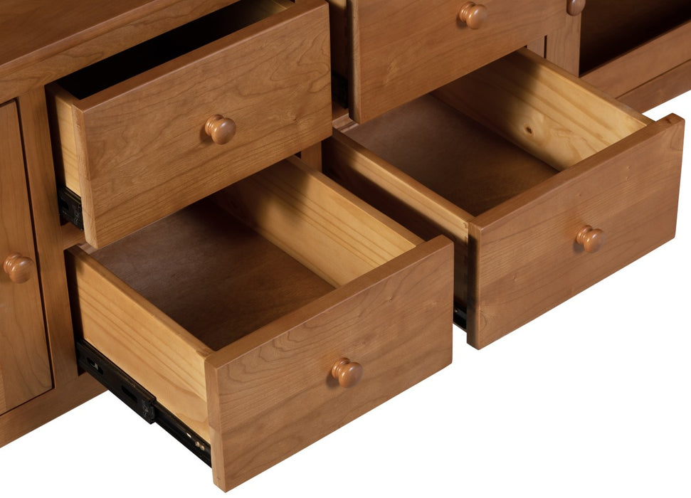 Heritage Cherry Solid Wood Media Console / Multi-Use Cabinet