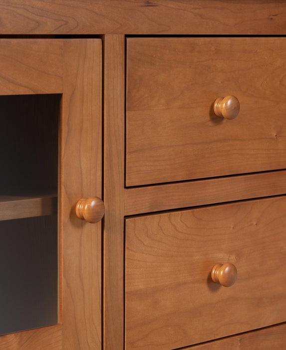 Heritage Cherry Solid Wood Media Console / Multi-Use Cabinet