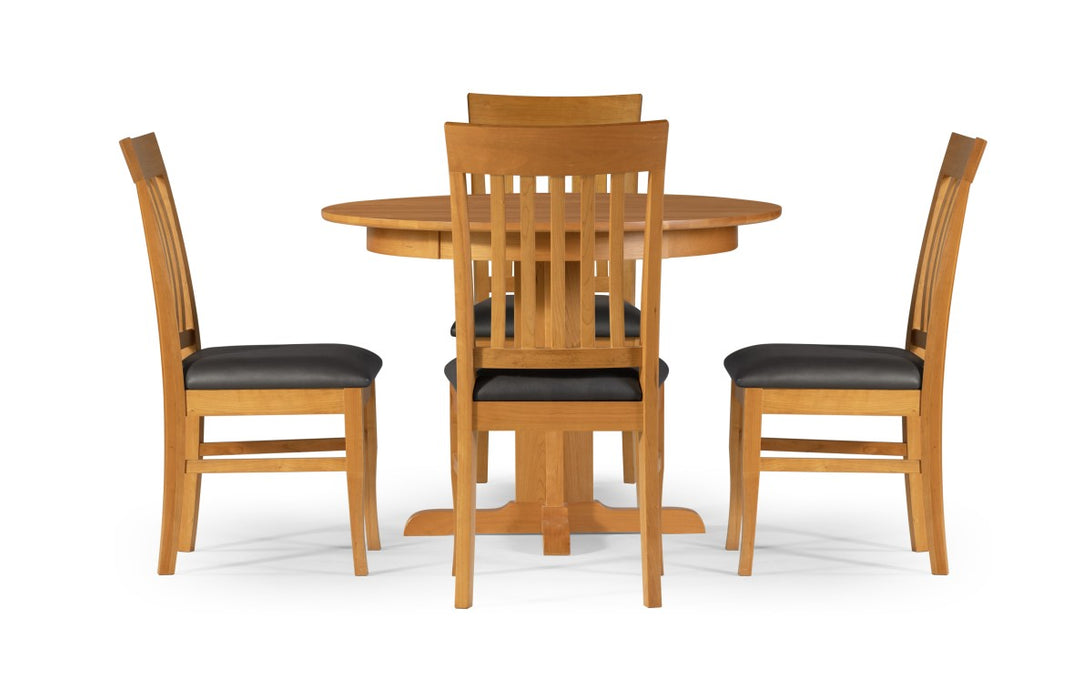 Heritage Cherry 48" Round Solid Cherry Wood Dining Table Set