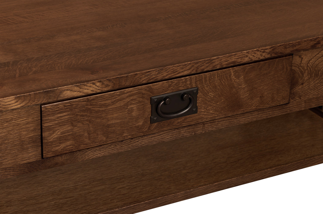 Mission Crofter Style 1 Drawer Coffee Table - Walnut Stain