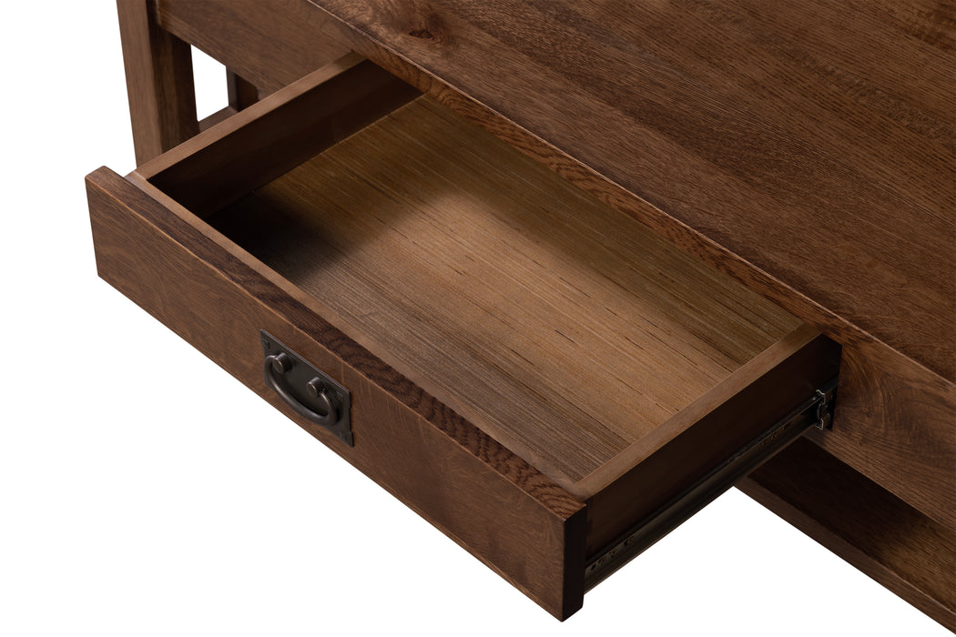 Mission Crofter Style 1 Drawer Coffee Table - Walnut Stain