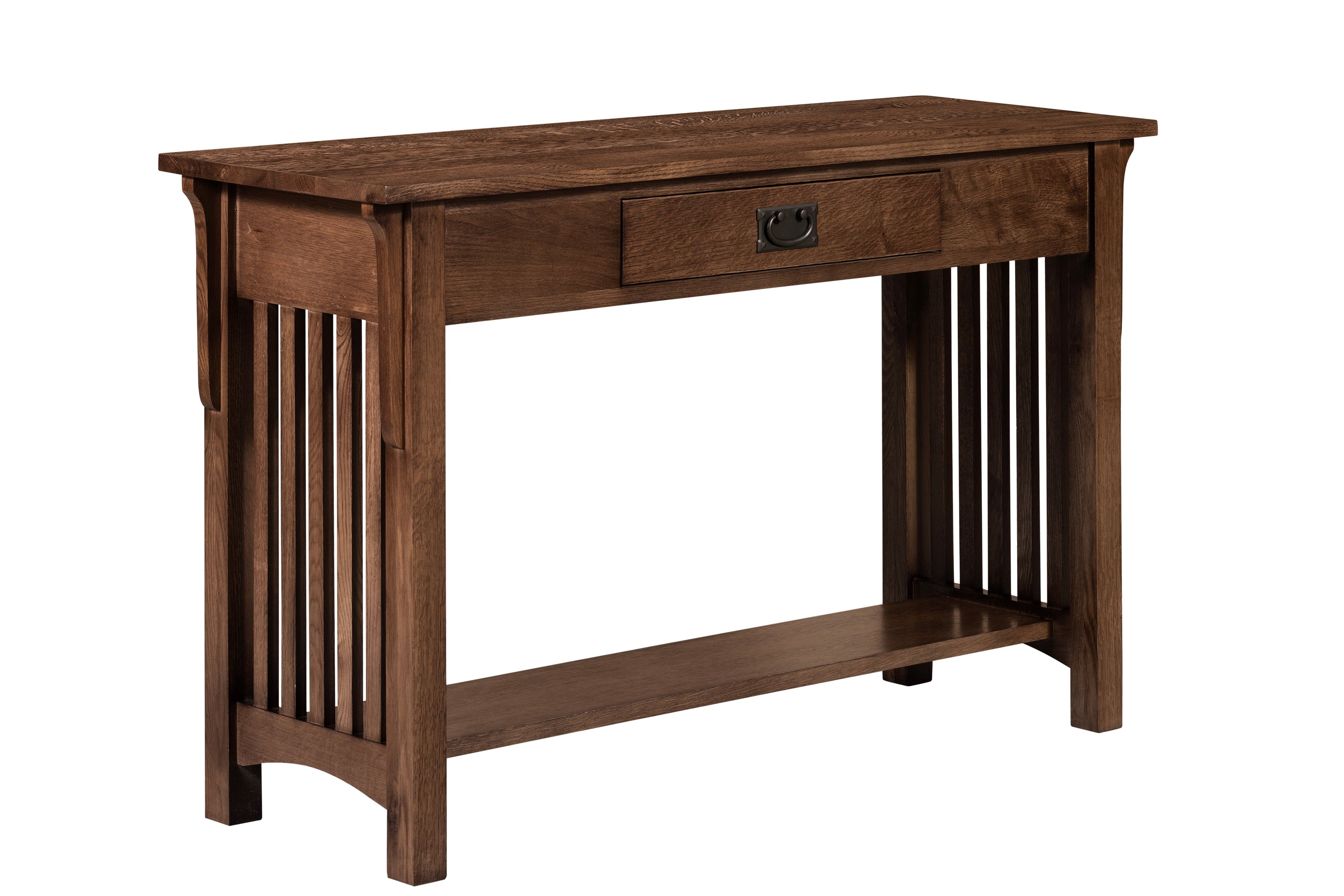 Mission 1 Drawer Crofter Style Console Table - Walnut Stain — Crafters ...