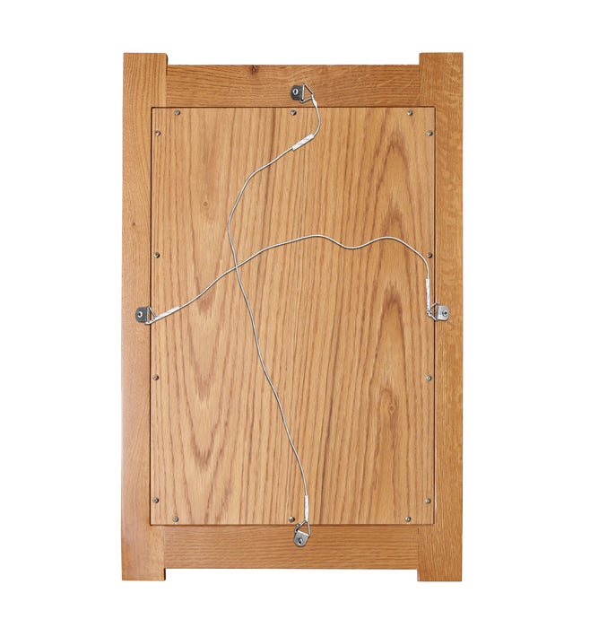 Arts & Crafts Mission Oak Framed Art with Poppy Delight Walnut finish