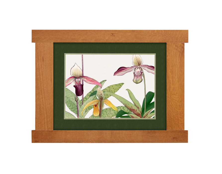 Arts & Crafts Mission Oak Framed Art with Serene River Landscape Michael's Cherry