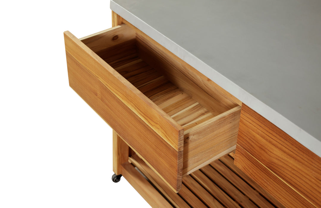 Eclipse Outdoor Solid Teak Wood Kitchen Island