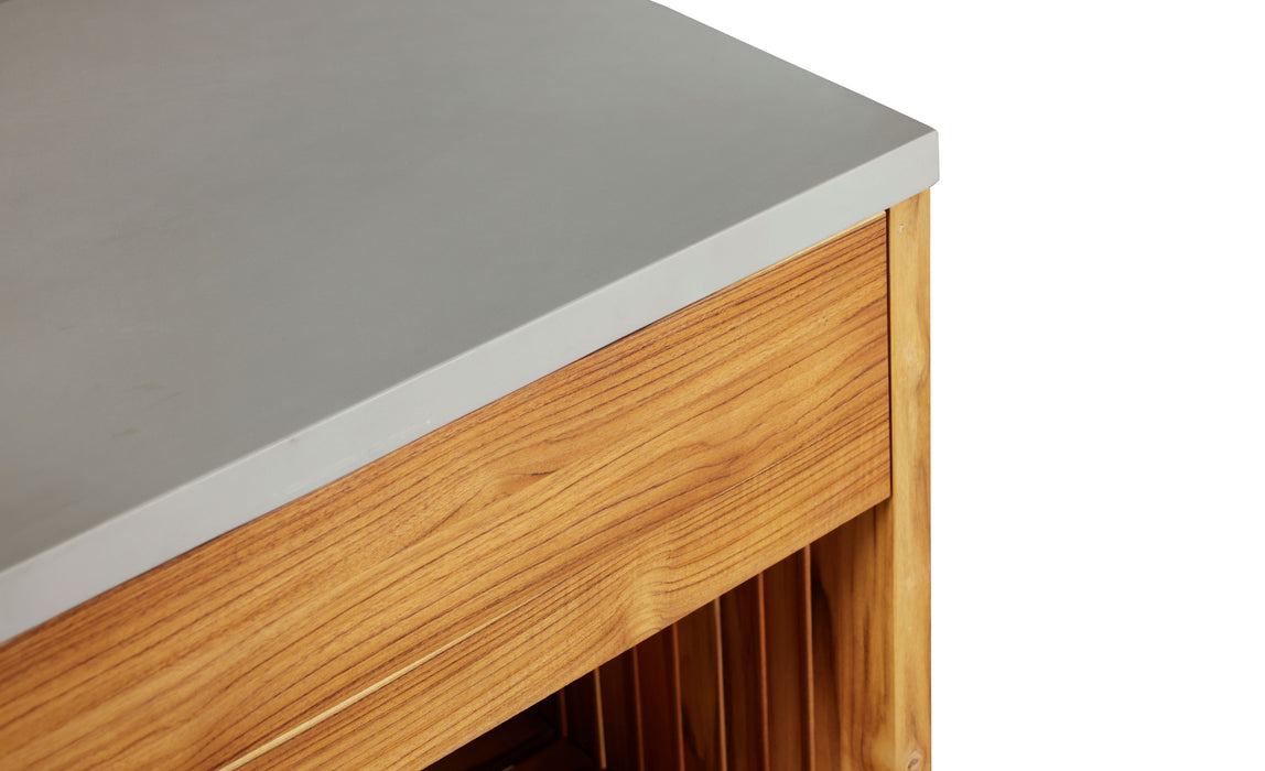 Eclipse Outdoor Solid Teak Wood Kitchen Island