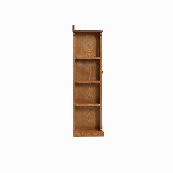 Mission 1 Door Bookcase with Side Shelves - MC