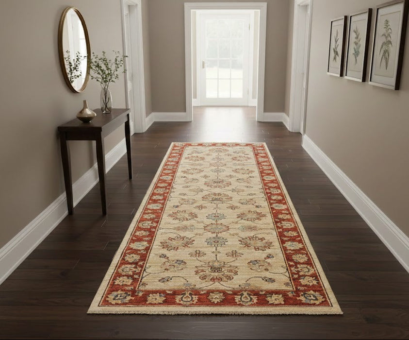 Hand-Knotted Sultanabad Vegetable-Dyed Wool Rug, 2' 6" x 7' 10" (K)