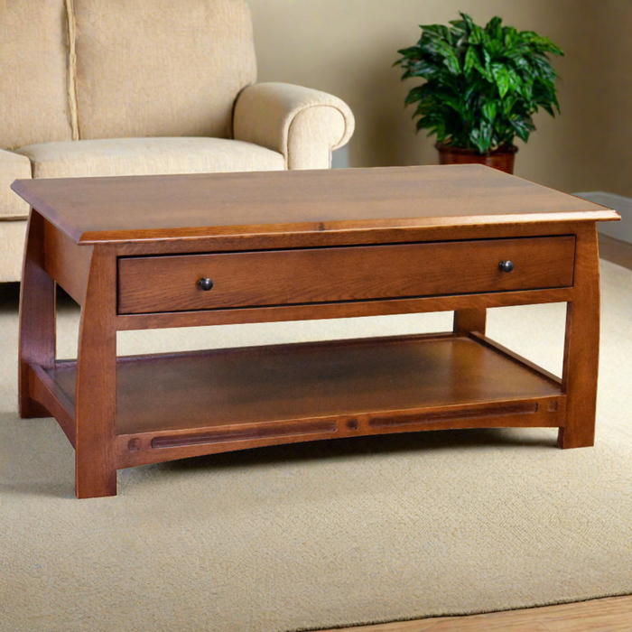 Mission Crofter Style 1 Drawer Coffee Table - Model A32