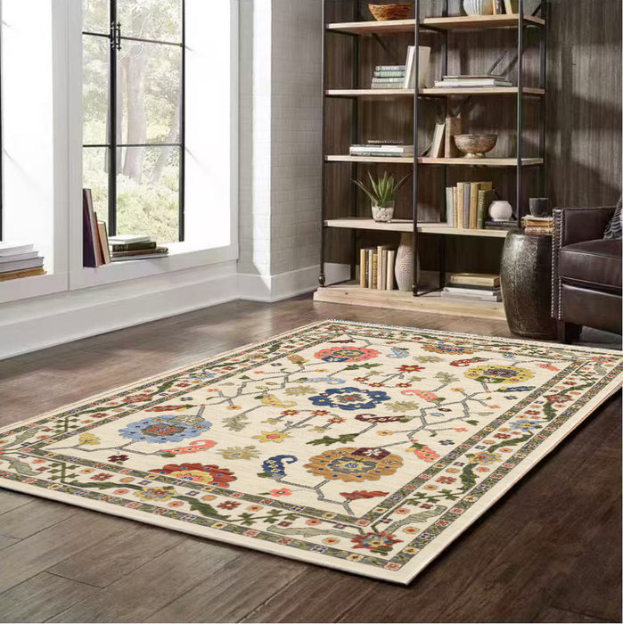 Arts and Crafts Collection Area Rug Ultra Soft Washable Rug, Non Slip Area Rug Indoor, Stain Resistant Rugs for Living Room Bedroom Vintage Home Decor