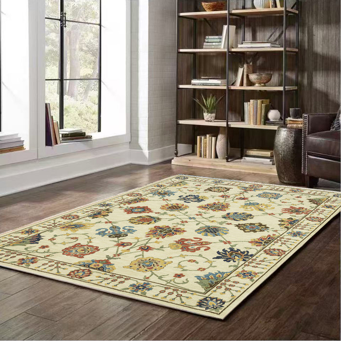 Arts and Crafts Collection Area Rug Ultra Soft Washable Rug, Non Slip Area Rug Indoor, Stain Resistant Rugs for Living Room Bedroom Vintage Home Decor