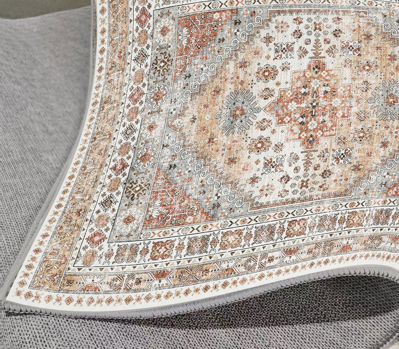Serapi Collection Area Rug Ultra Soft Washable Rug, Non Slip Area Rug Indoor, Stain Resistant Rugs for Living Room Bedroom Vintage Home Decor