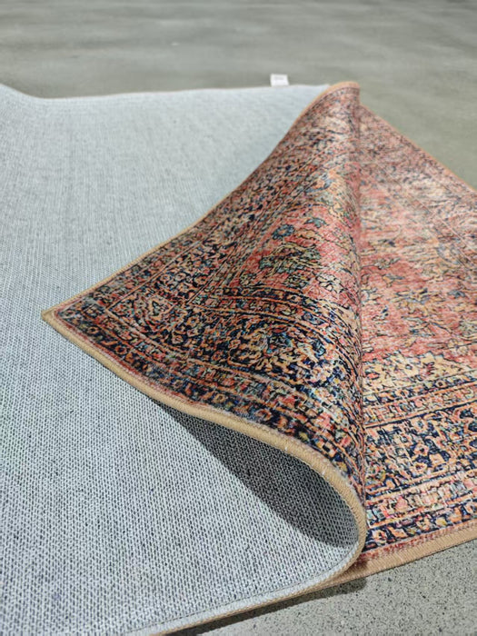 Ushak Collection Area Rug Ultra Soft Washable Rug, Non Slip Area Rug Indoor, Stain Resistant Rugs for Living Room Bedroom Vintage Home Decor