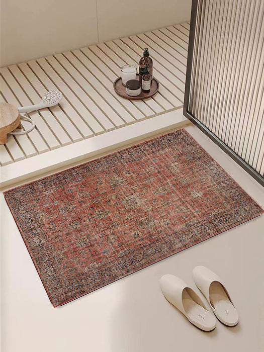 Ushak Collection Area Rug Ultra Soft Washable Rug, Non Slip Area Rug Indoor, Stain Resistant Rugs for Living Room Bedroom Vintage Home Decor