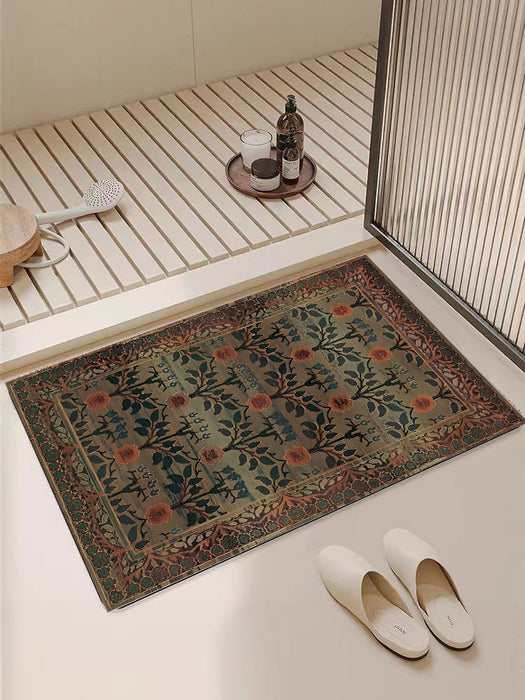 Arts and Crafts Collection Area Rug Ultra Soft Washable Rug, Non Slip Area Rug Indoor, Stain Resistant Rugs for Living Room Bedroom Vintage Home Decor