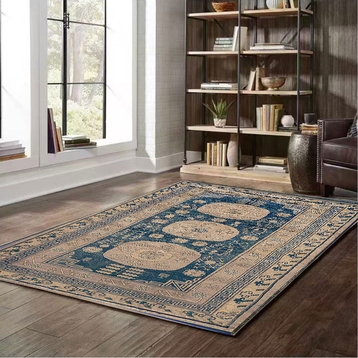 Ushak Collection Area Rug Ultra Soft Washable Rug, Non Slip Area Rug Indoor, Stain Resistant Rugs for Living Room Bedroom Vintage Home Decor