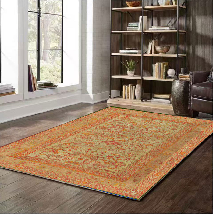 Ushak Collection Area Rug Ultra Soft Washable Rug, Non Slip Area Rug Indoor, Stain Resistant Rugs for Living Room Bedroom Vintage Home Decor
