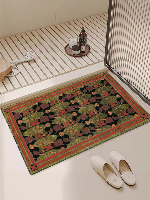 Arts and Crafts Collection Area Rug Ultra Soft Washable Rug, Non Slip Area Rug Indoor, Stain Resistant Rugs for Living Room Bedroom Vintage Home Decor