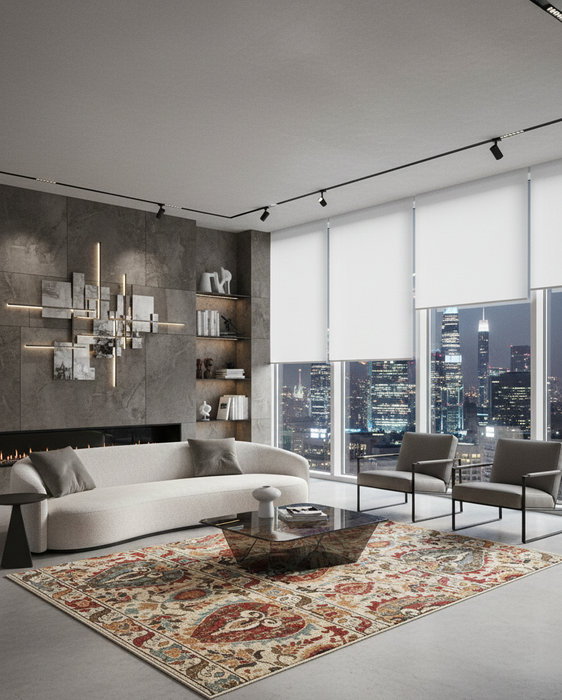Persian-Inspired. Modern Defined. Turkish Made Rug, size 5' 2" x 7' 6"