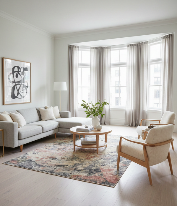 Persian-Inspired. Modern Defined. Turkish Made Rug, size 5" x 7' 7"