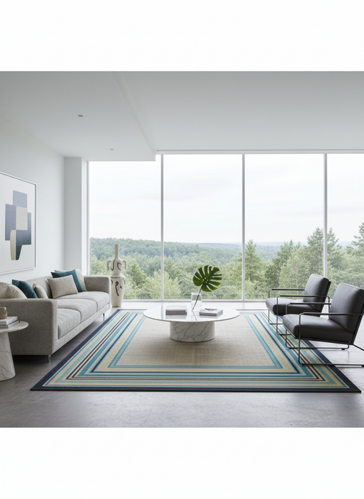 Persian-Inspired. Modern Defined. Turkish Made Rug, size 5' 3" x 7' 7"