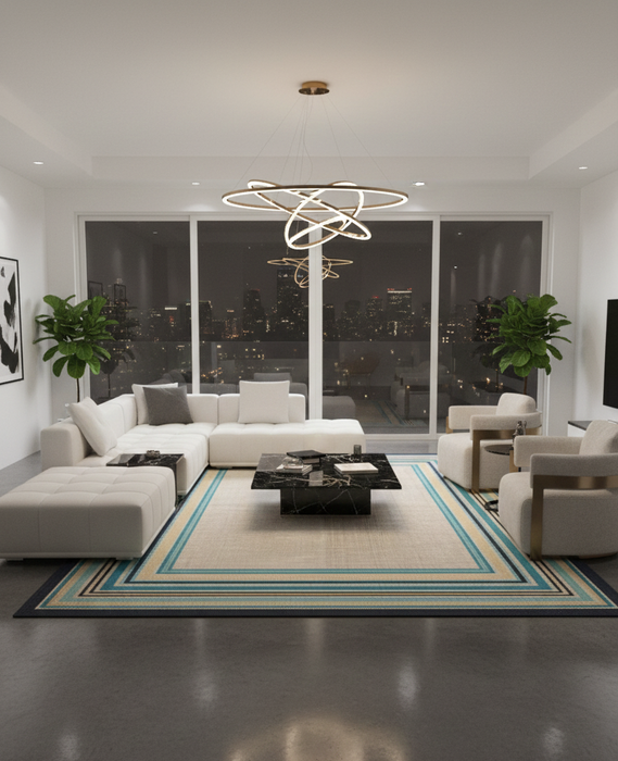 Persian-Inspired. Modern Defined. Turkish Made Rug, size 5' 3" x 7' 7"