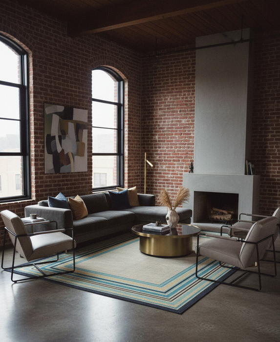Persian-Inspired. Modern Defined. Turkish Made Rug, size 5' 3" x 7' 7"