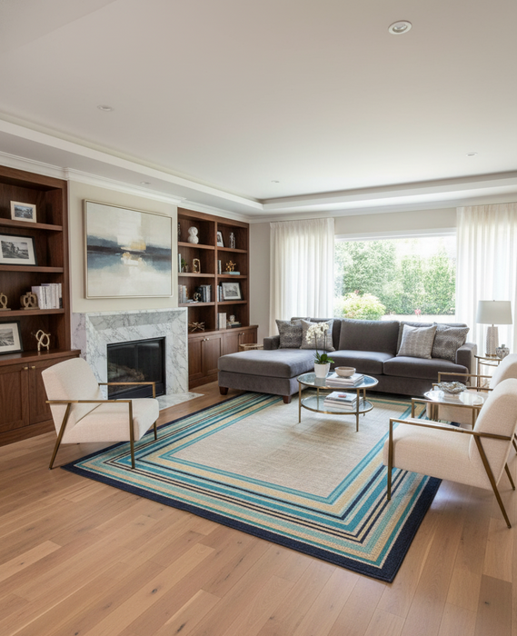 Persian-Inspired. Modern Defined. Turkish Made Rug, size 5' 3" x 7' 7"