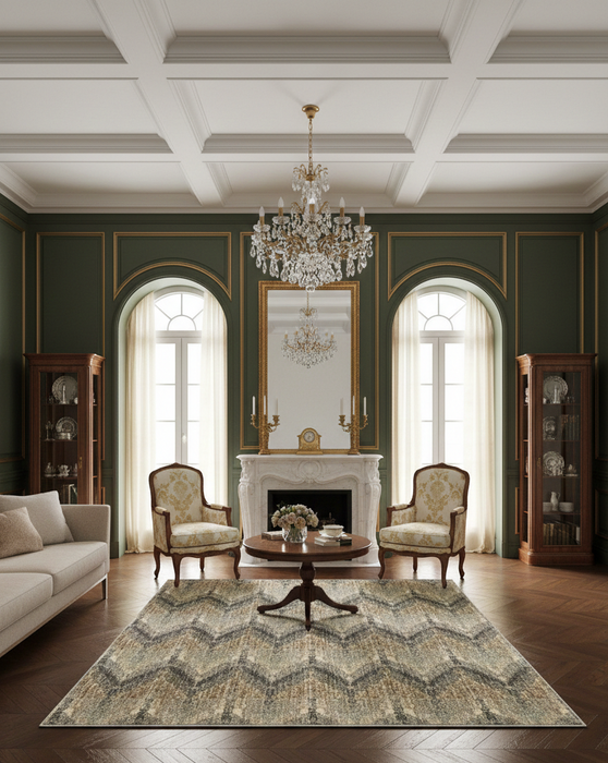 Persian-Inspired. Modern Defined. Turkish Made Rug, size 5' 2" x 7' 7"