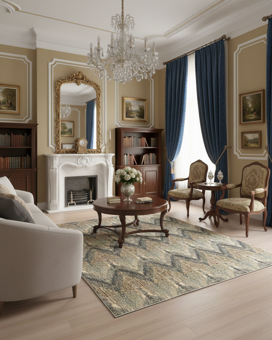 Persian-Inspired. Modern Defined. Turkish Made Rug, size 5' 2" x 7' 7"