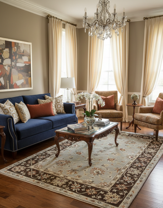 Persian-Inspired. Modern Defined. Turkish Made Rug, size 5" x 7' 6"