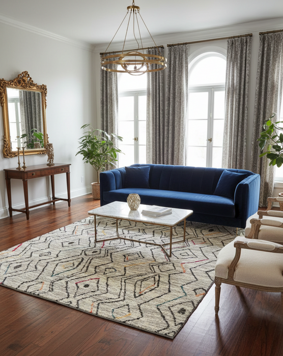 Persian-Inspired. Modern Defined. Turkish Made Rug, size 5' 2" x 7' 5"