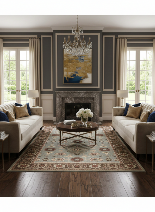 Persian-Inspired. Modern Defined. Turkish Made Rug, size 5' 3" x 7' 6"