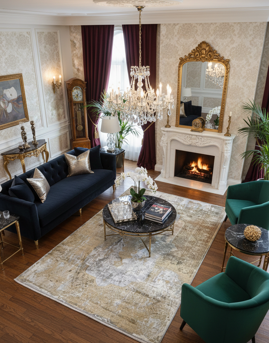 Persian-Inspired. Modern Defined. Turkish Made Rug, size 5' 1" x 7' 7"
