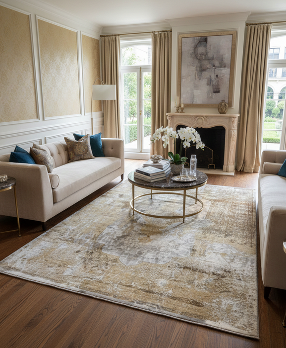 Persian-Inspired. Modern Defined. Turkish Made Rug, size 5' 1" x 7' 7"