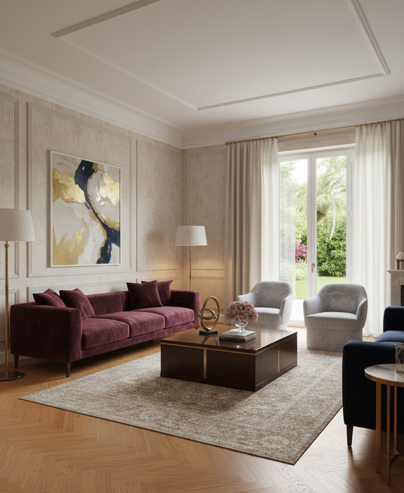 Persian-Inspired. Modern Defined. Turkish Made Rug, size 5' 2" x 7' 7"