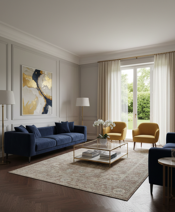 Persian-Inspired. Modern Defined. Turkish Made Rug, size 5' 2" x 7' 7"