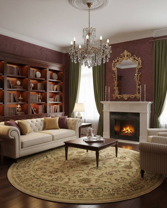 Persian-Inspired. Modern Defined. Turkish Made Rug, size  5' 4" x 5' 4"