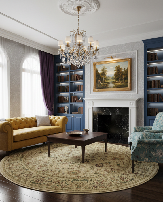 Persian-Inspired. Modern Defined. Turkish Made Rug, size  5' 4" x 5' 4"